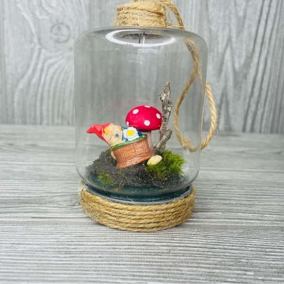 Adopt a fairy gnome Handmade terrariums fairy’s hanging decoration art whimsical - Picture 1 of 3